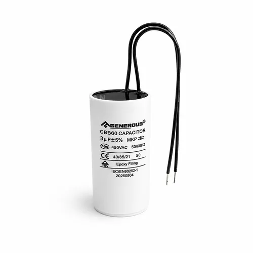 Capacitor (Plastic Cased With Cable) Generous 3 μf