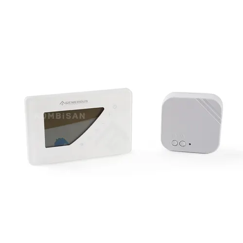 Boiler Room Thermostat (Generous) Wireless Rf Programmable Backlight Touch White