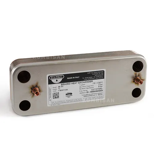 Boiler Plate Heat Exchanger (Zilmet) 12 Plates 156,50 Mm Baymak Baxi Luna 3 17b2071200
