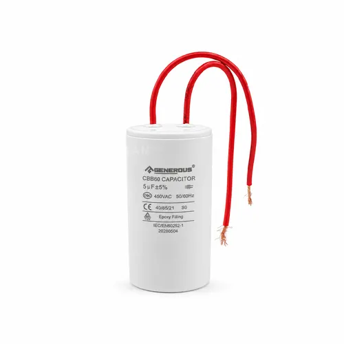 Capacitor (Plastic Cased With Cable) Generous 5 Mf